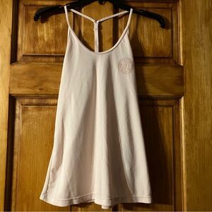 Nike Ballet Pink Dri-FIT Ribbed Y-back Tank Top Retro Logo Style